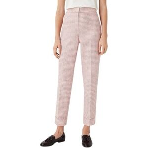 PINK AND WHITE ANKLE PANTS